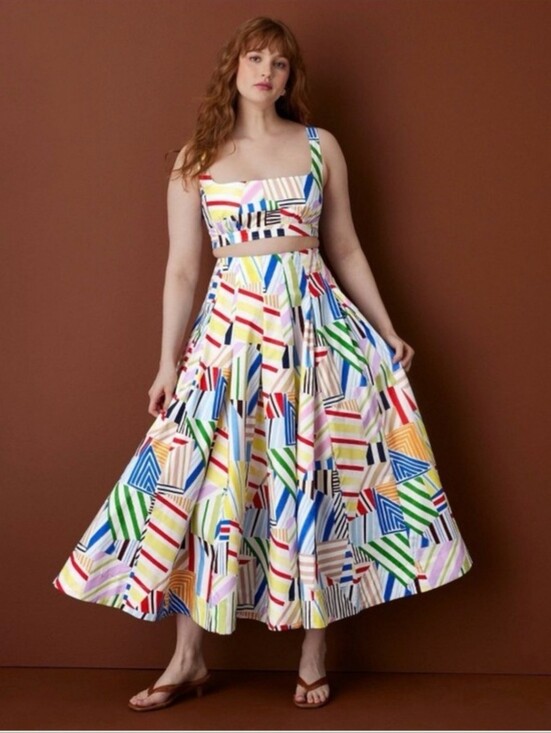 Rosie Assoulin Dresses & Skirts - NWT Women's Pleated Poplin Madras Midi Skirt- Rosie Assoulin x Target Size 14